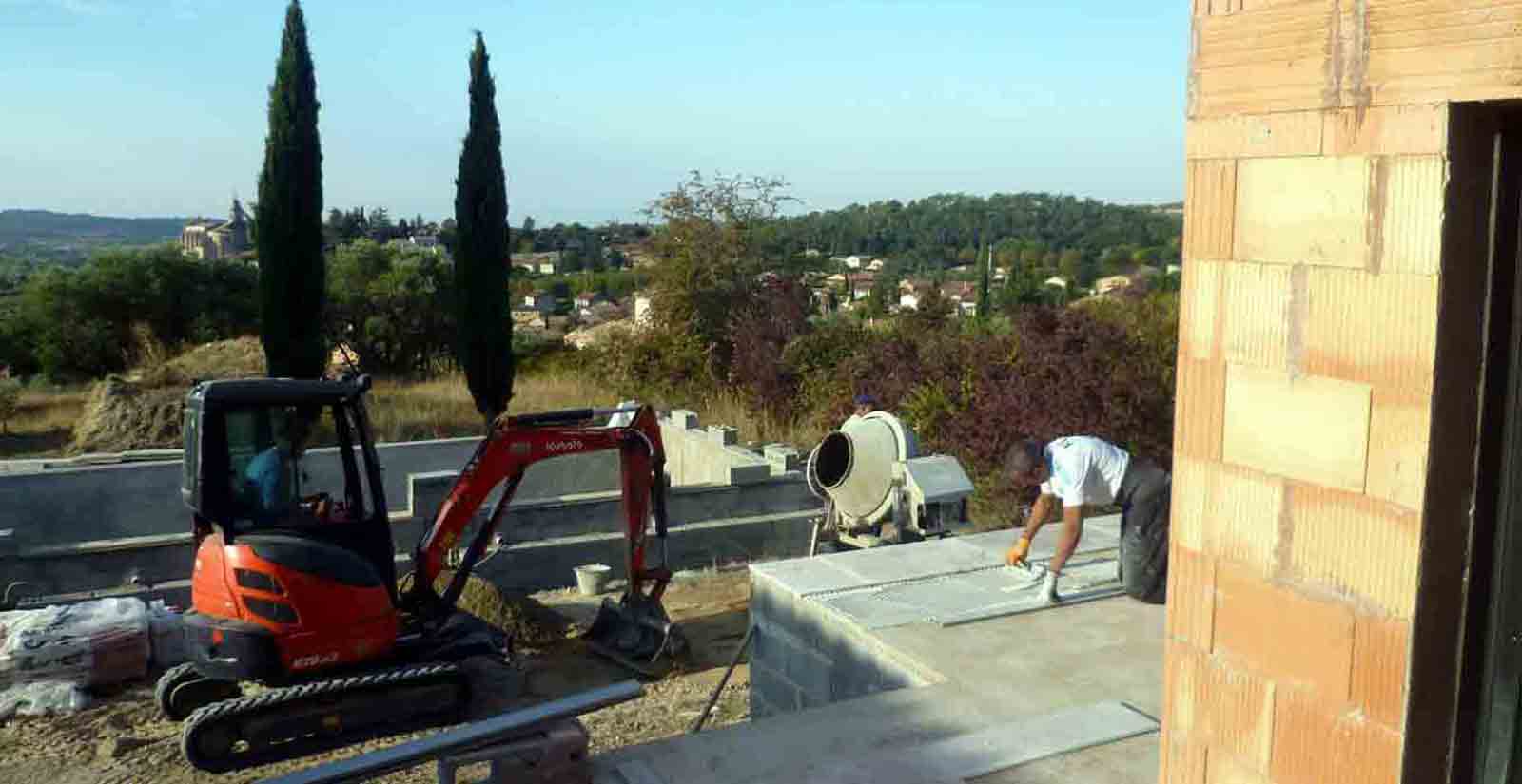 Construction des terrasses mas Bedoin