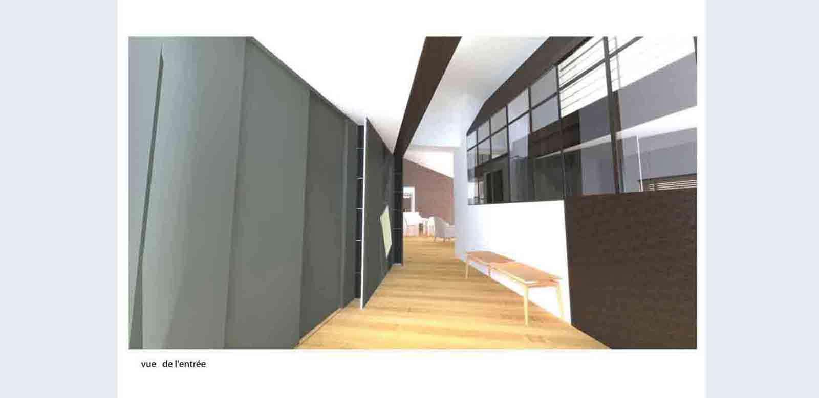 Rénovation Marseille esquisse appartement vues perspective